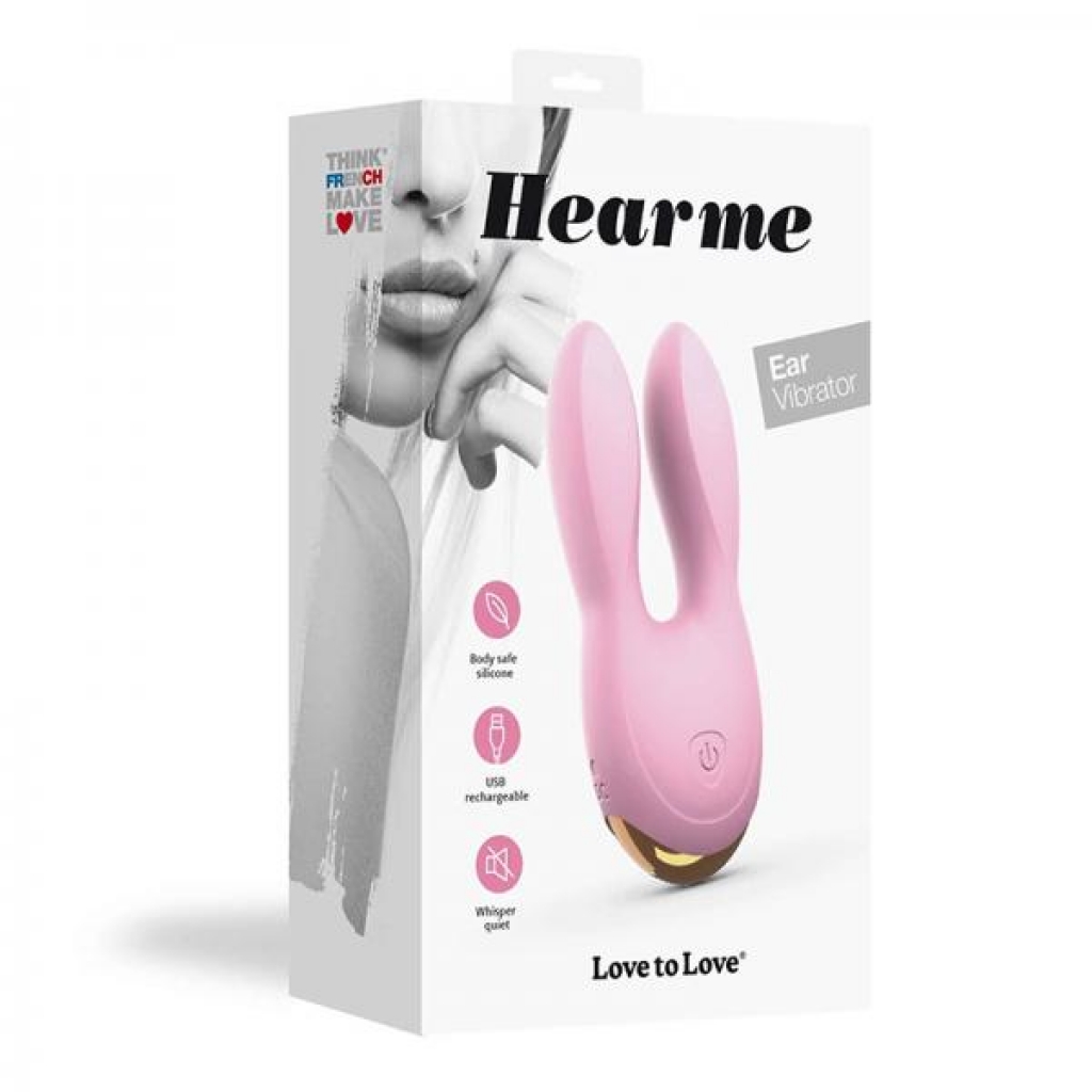 Hear Me Rechargeable Silicone Flexible Ear Vibrator - Baby Pink