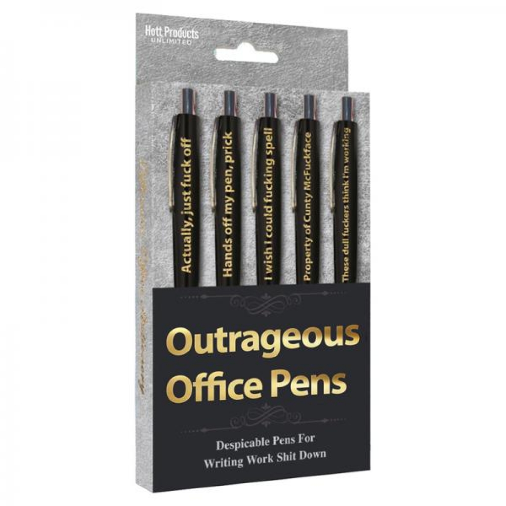 Outrageous Office Pens: Set of 5 Fun Writing Tools