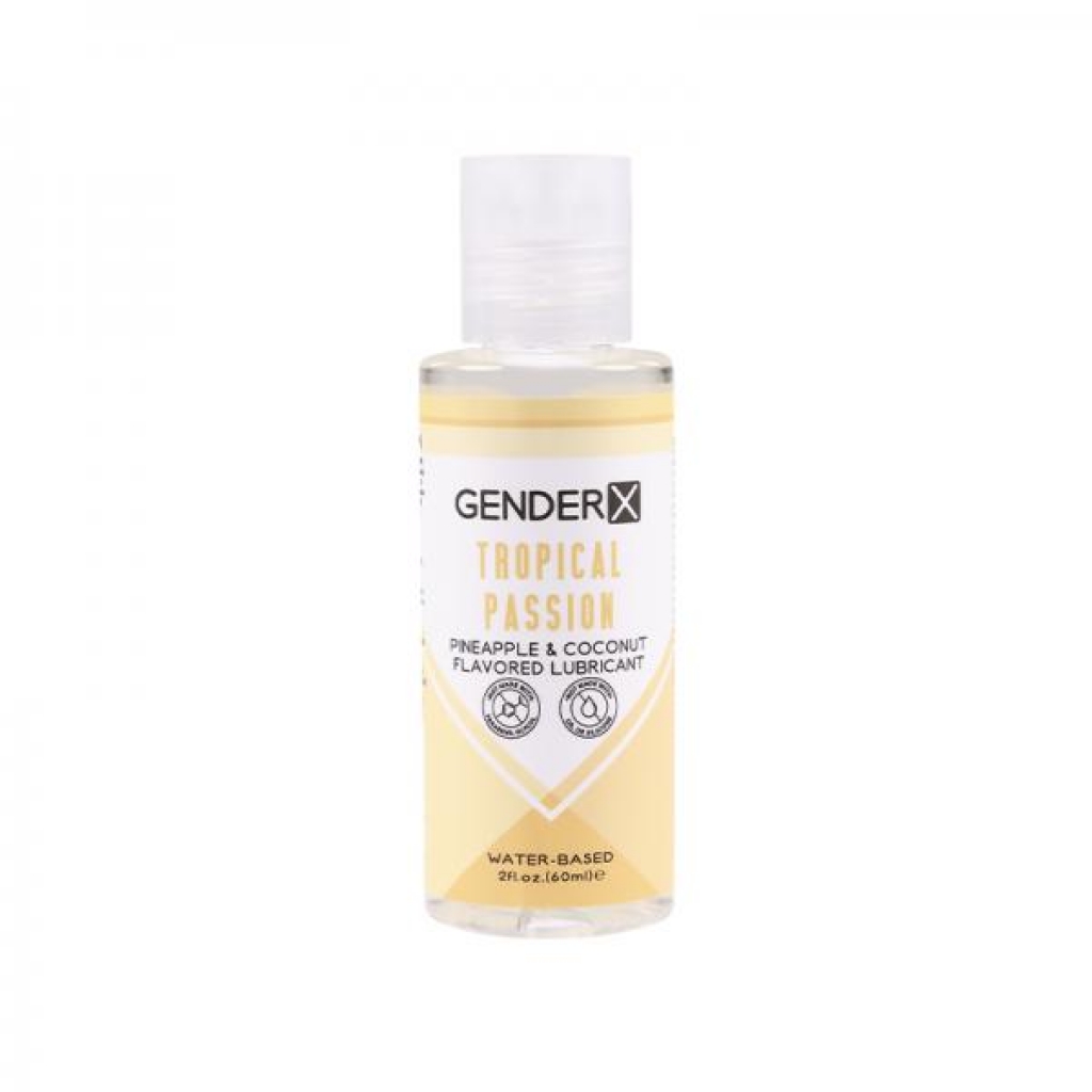 Gender X Tropical Passion Pineapple & Coconut Flavored Water-based Lubricant 2 Oz. - Evolved Novelties