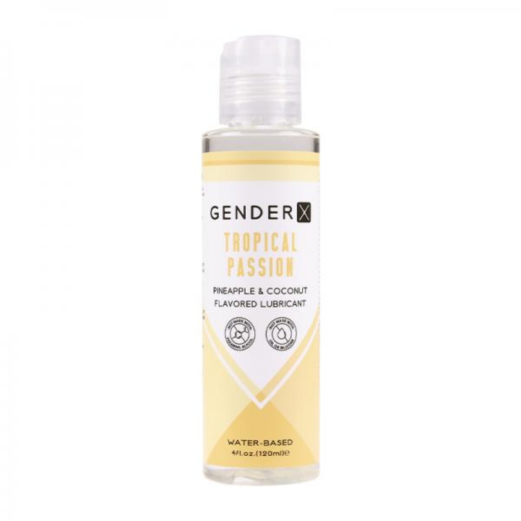 Gender X Tropical Passion Pineapple & Coconut Flavored Water-based Lubricant 4 Oz. - Evolved Novelties