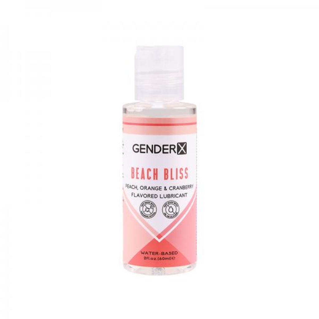 Gender X Beach Bliss Peach, Orange & Cranberry Flavored Water-based Lubricant 2 Oz. - Evolved Novelties