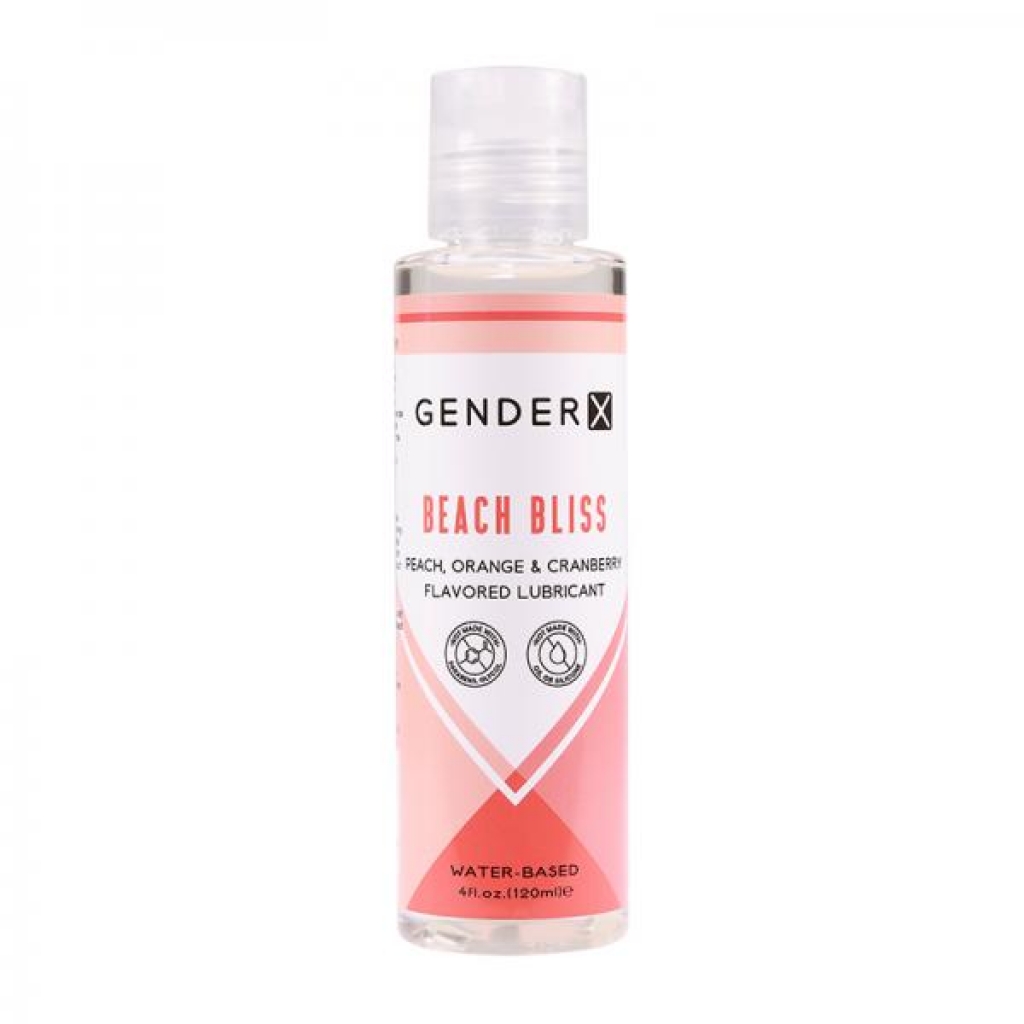 Gender X Beach Bliss Peach, Orange & Cranberry Flavored Water-based Lubricant 4 Oz. - Evolved Novelties