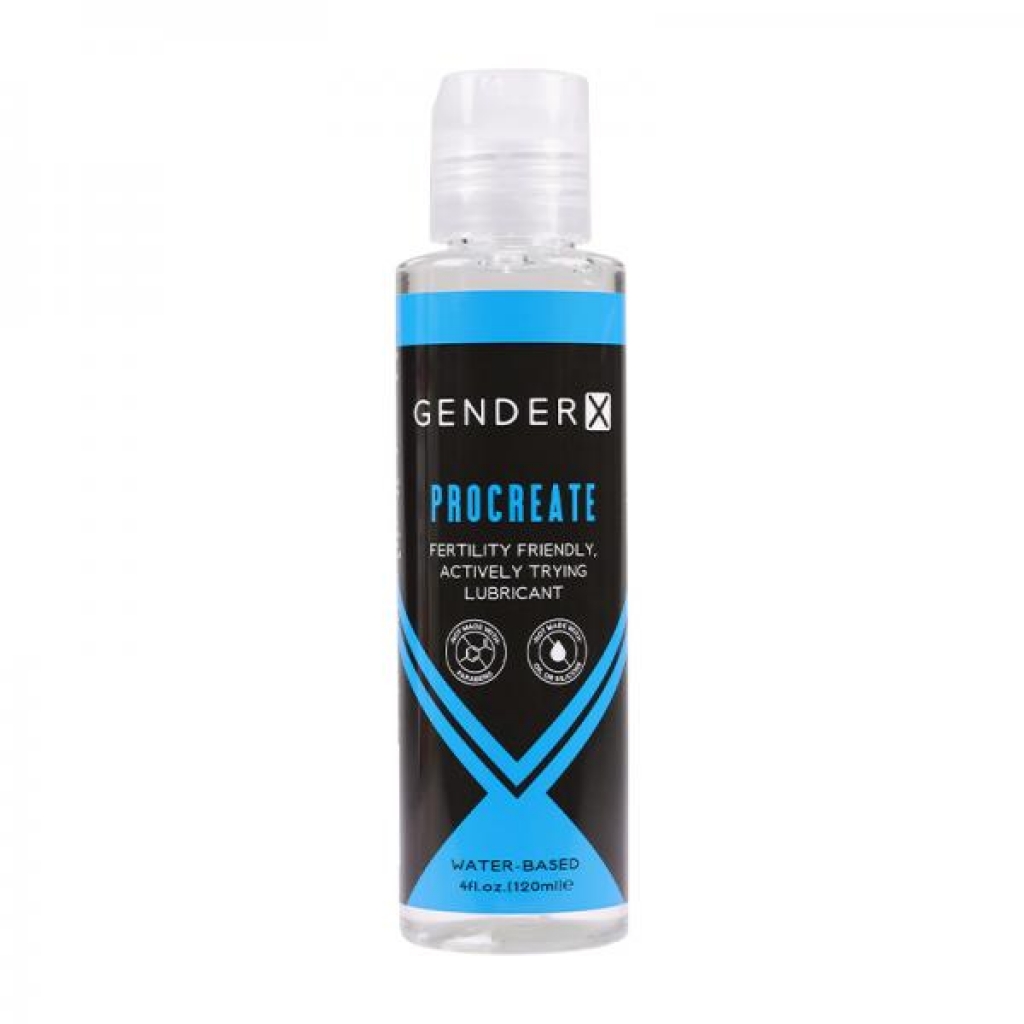 Gender X Procreate Fertility Friendly Water-based Personal Lubricant 4 Oz. - Evolved Novelties