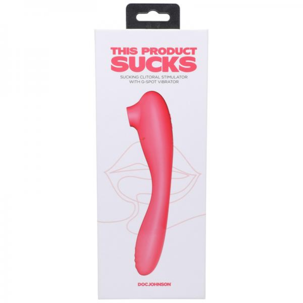 Rechargeable Bendable Dual Ended Silicone Sucking Clitoral Stimulator & G-spot Vibe