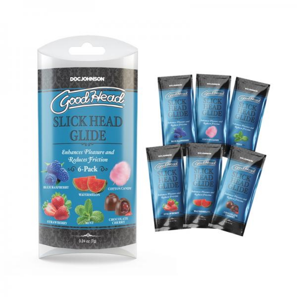 Goodhead Slick Head Glide Multi-flavor 6-pack 0.24 Oz. - Doc Johnson