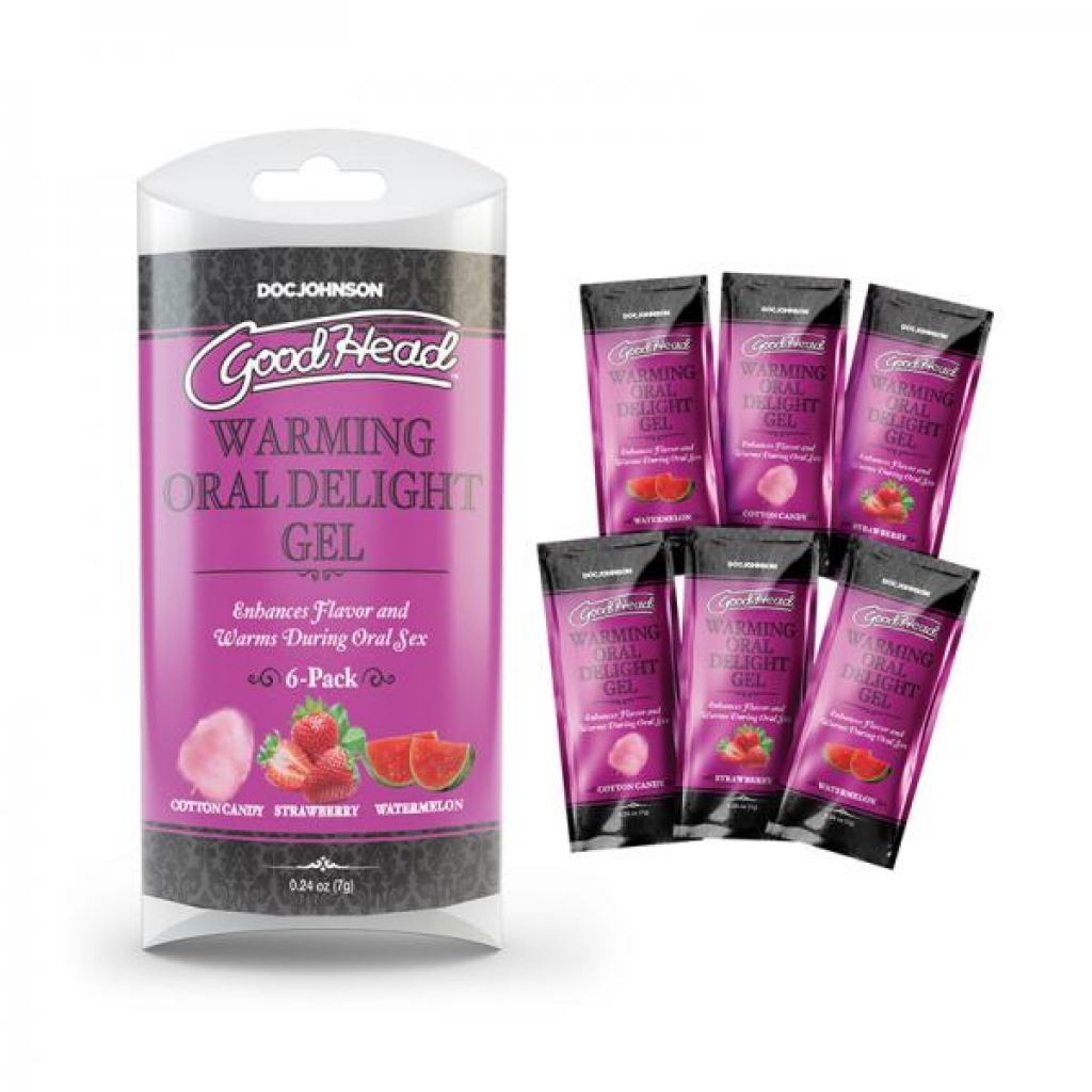 Goodhead Warming Oral Delight Gel Multi-flavor 6-pack 0.24 Oz. - Doc Johnson