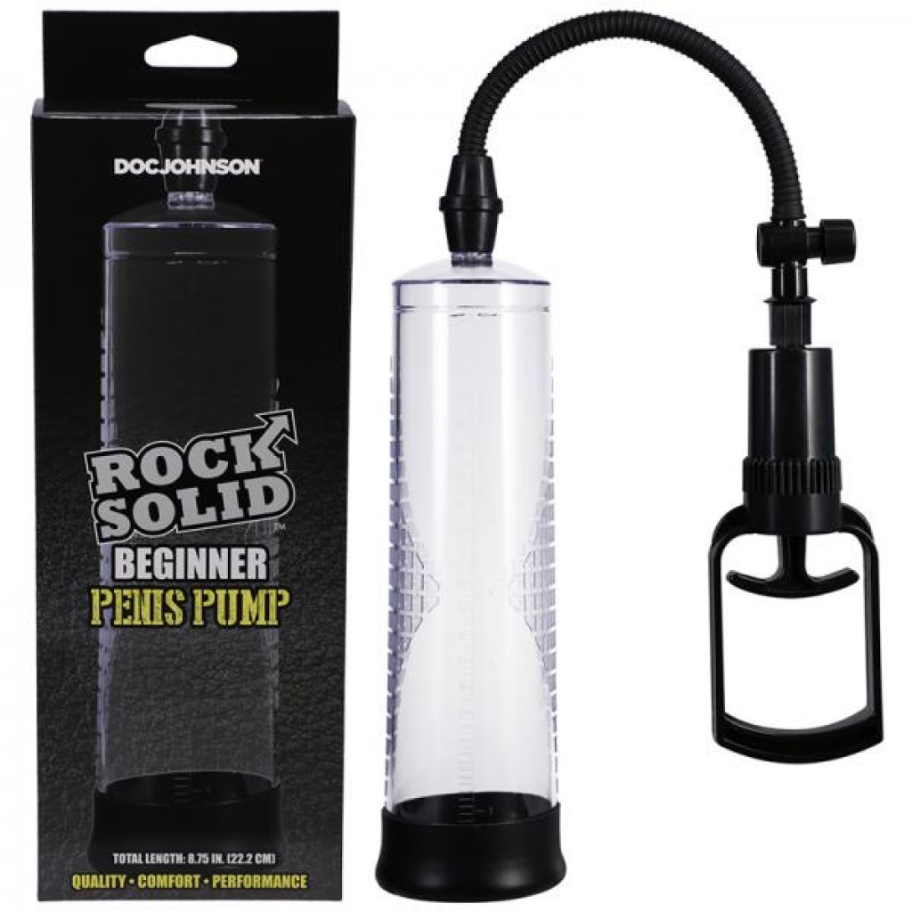 Rock Solid Beginner Penis Pump Black/clear - Doc Johnson