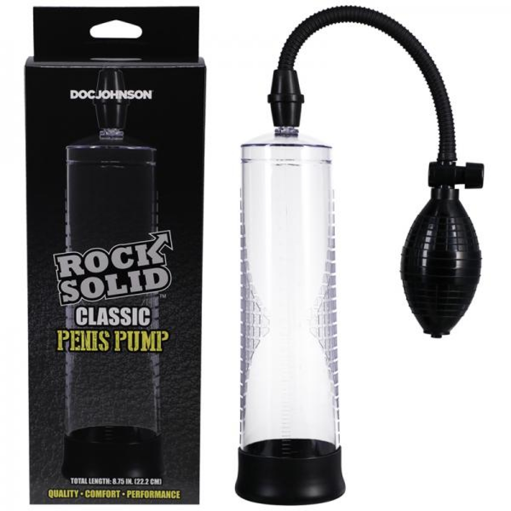 Rock Solid Classic Penis Pump - Black/Clear