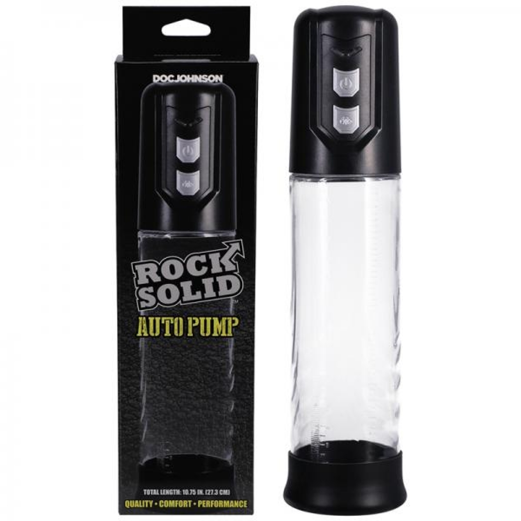 Rock Solid Auto Pump Black/clear - Doc Johnson