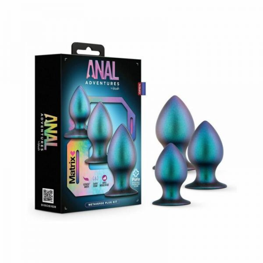 Anal Adventures Matrix Metaverse Plug Kit - Dark Millenia