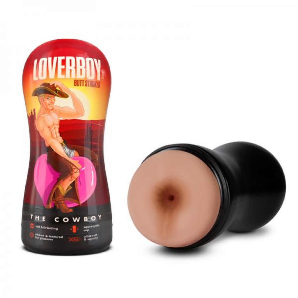 Loverboy The Cowboy Self-lubricating Anal Stroker Beige - Vee International Inc.