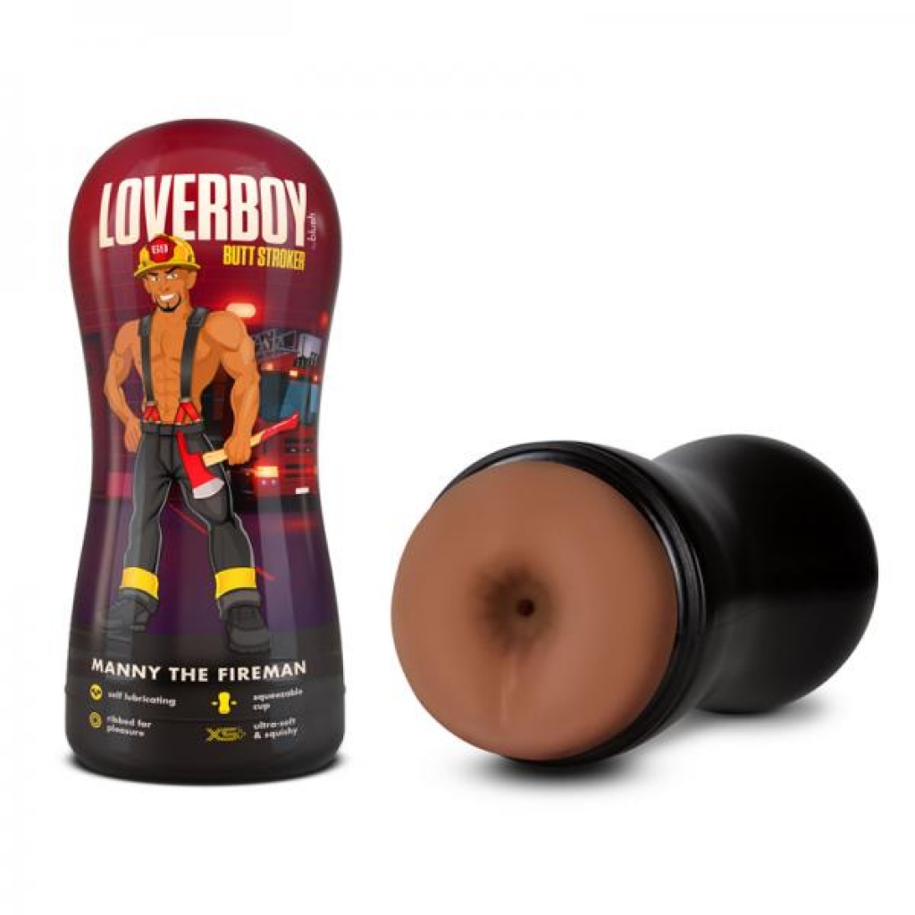 Loverboy Manny The Fireman Self-lubricating Anal Stroker Tan - Vee International Inc.