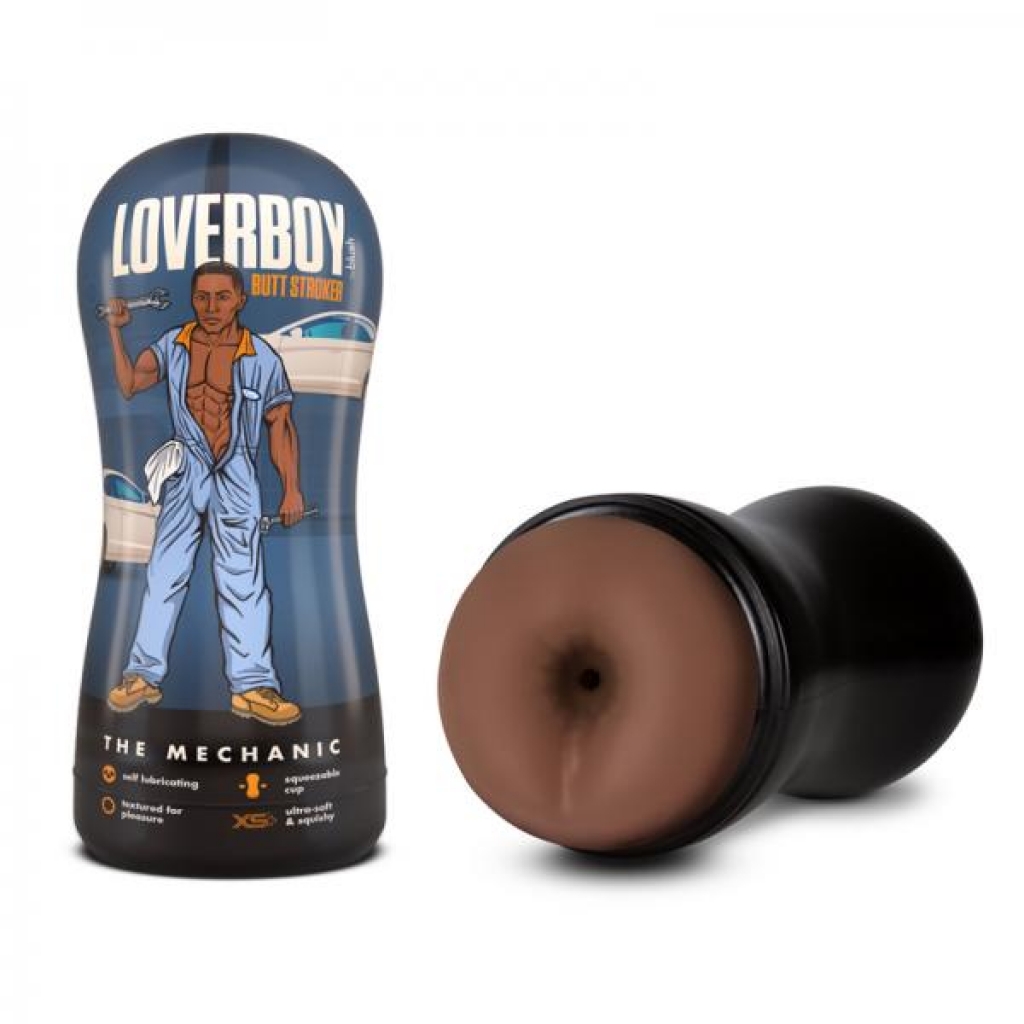 Loverboy The Mechanic Self-lubricating Anal Stroker Brown - Vee International Inc.