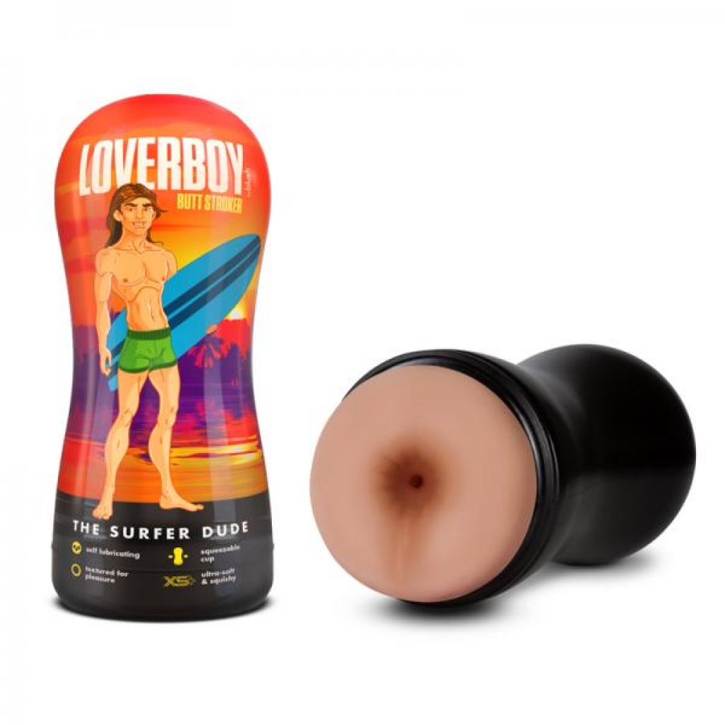 Loverboy The Surfer Dude Self-lubricating Anal Stroker Beige - Vee International Inc.