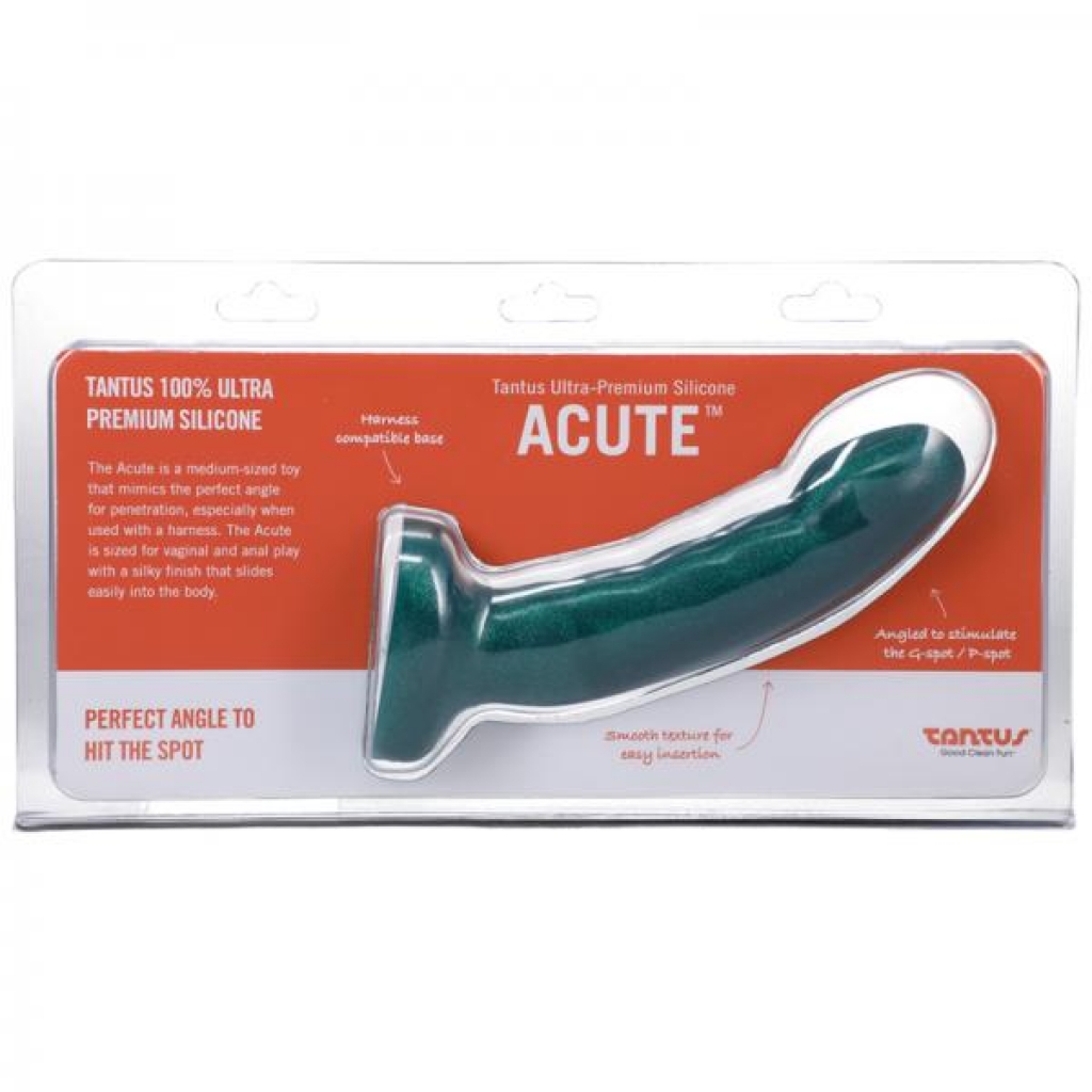 Tantus Acute 5.5 In. Curved Dildo Medium-firm Emerald - Tantus Inc