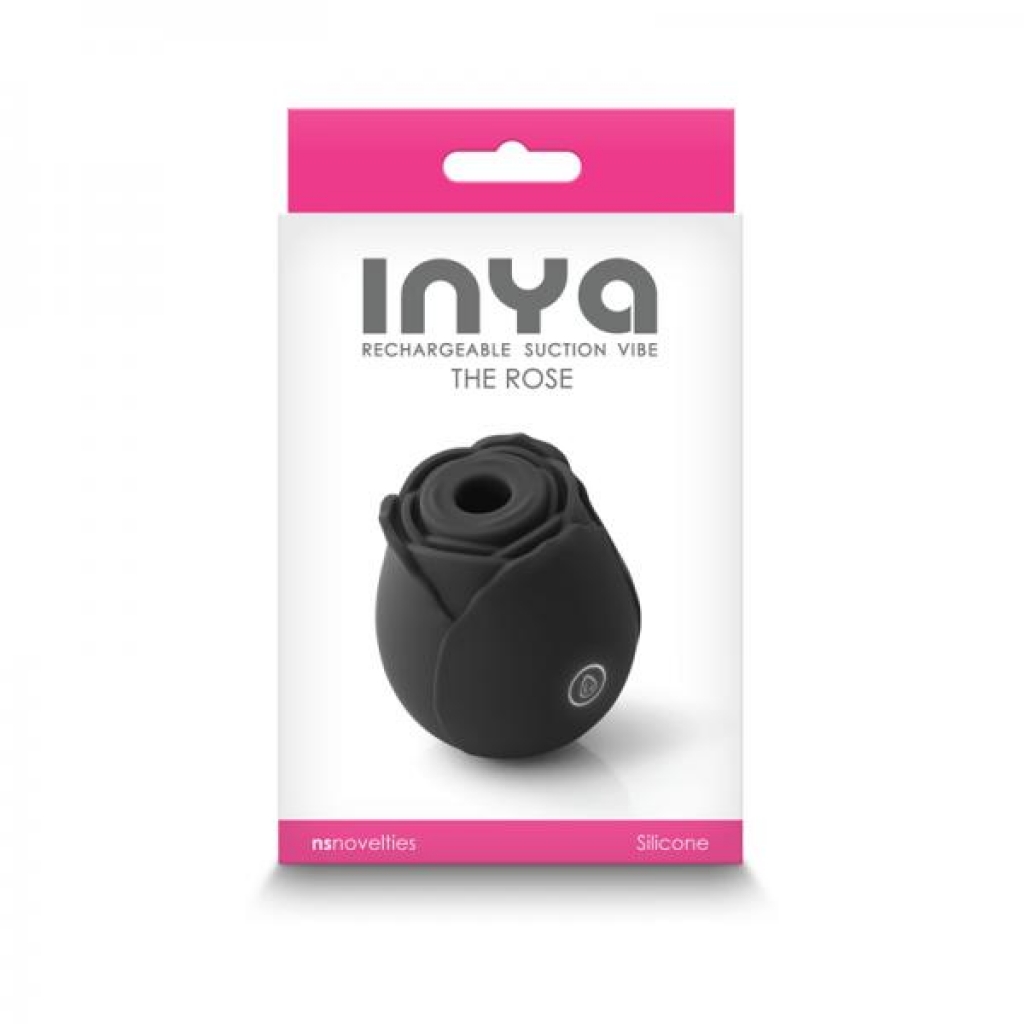 Inya The Rose Rechargeable Suction Vibe Black - Ns Novelties