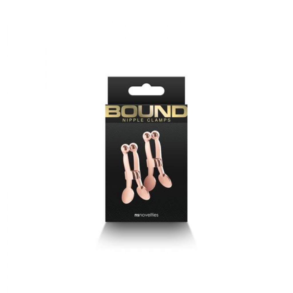 Bound Nipple Clamps for Sensual Play - Rose Gold