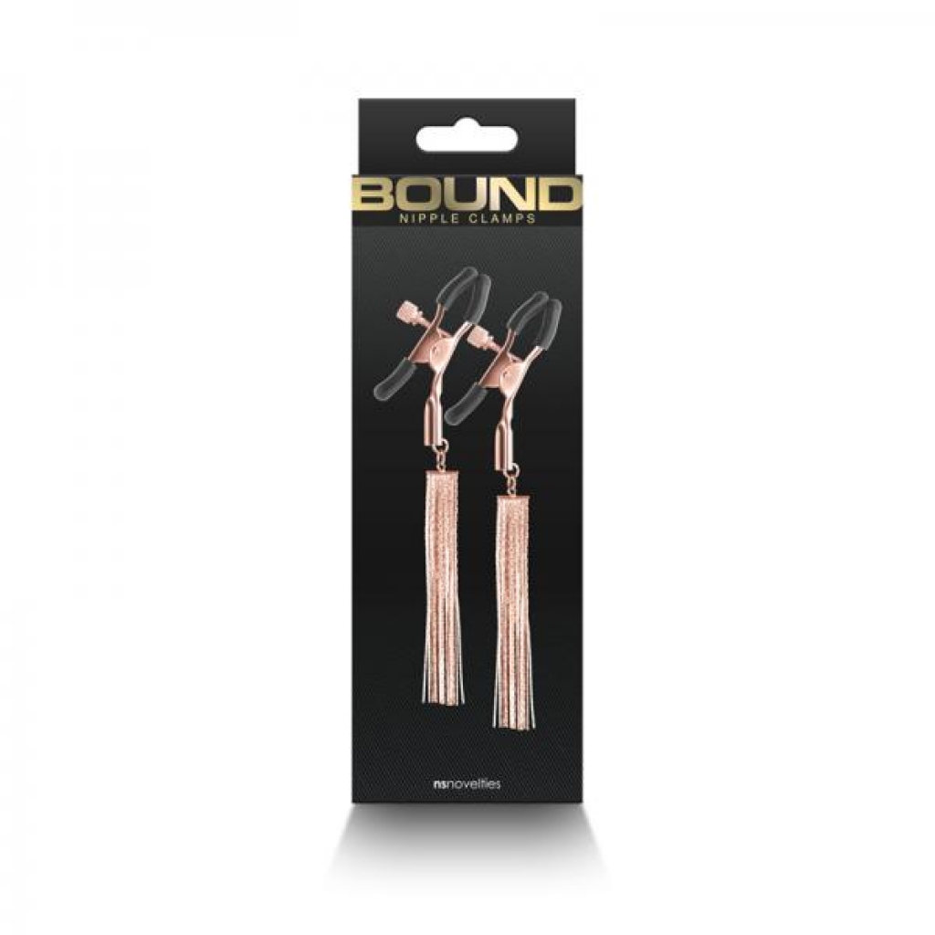 Bound Nipple Clamps D2 Rose Gold - Ns Novelties