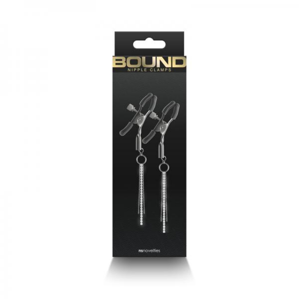 Bound Nipple Clamps D3 Gunmetal - Sensual Stimulation