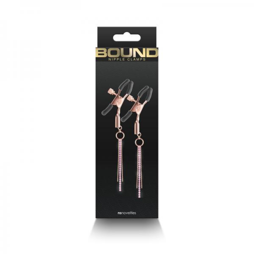 Bound Nipple Clamps D3 Rose Gold - Elegant Stimulation