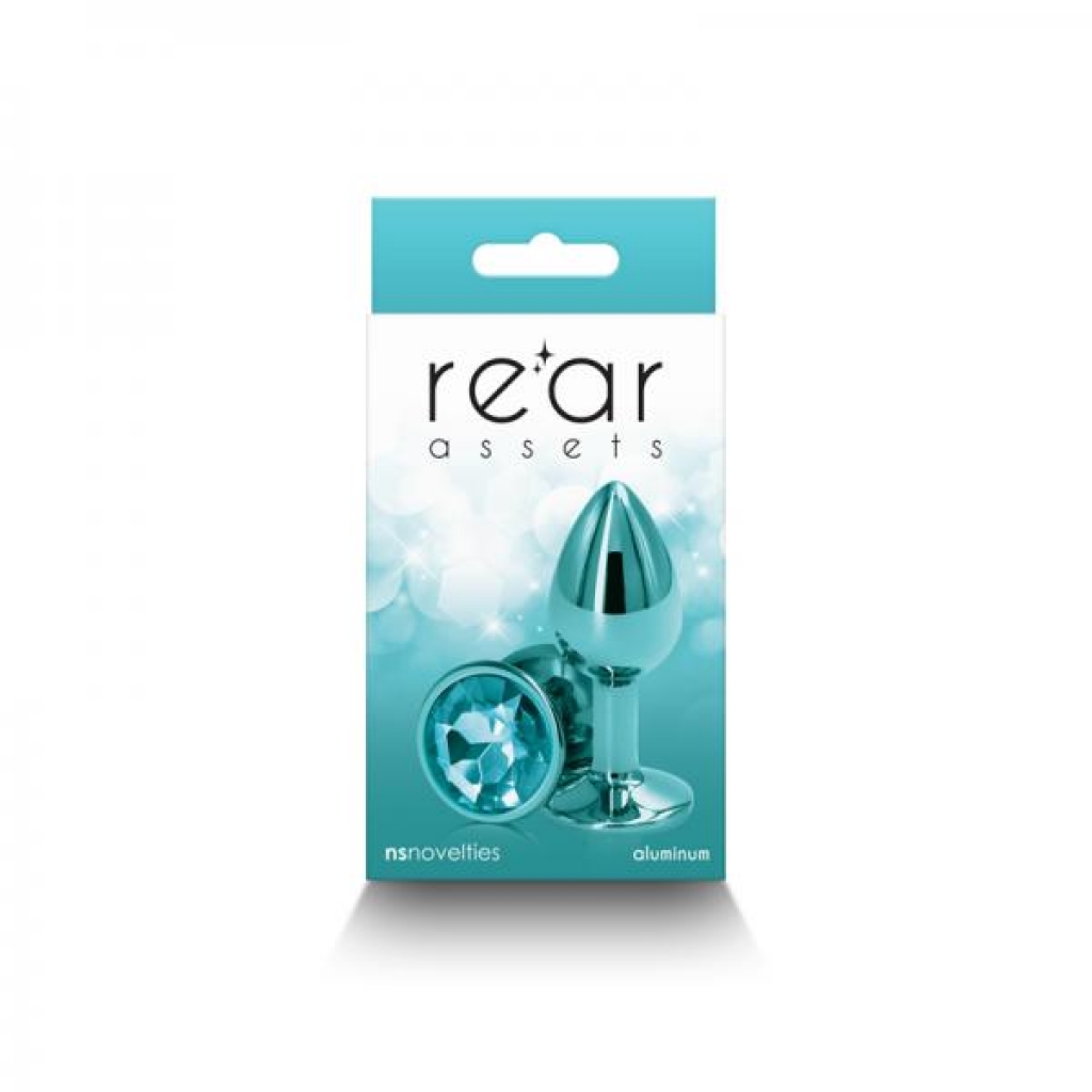 Rear Assets Metal Anal Plug Small Teal - Ns Novelties