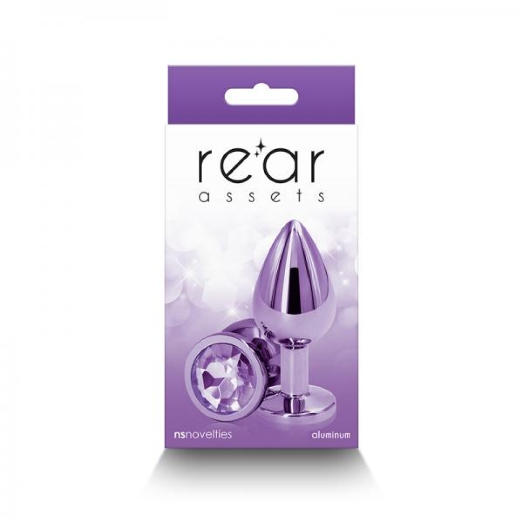 Rear Assets Metal Anal Plug Medium Purple - Ns Novelties