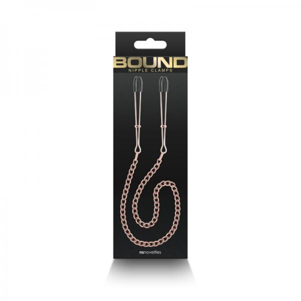 Bound Nipple Clamps Dc3 Rose Gold - Ns Novelties