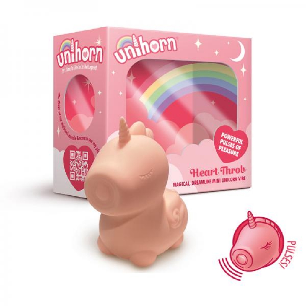 Unihorn Heart Throb Pulsing Vibrator Pink - Creative Conceptions Llc