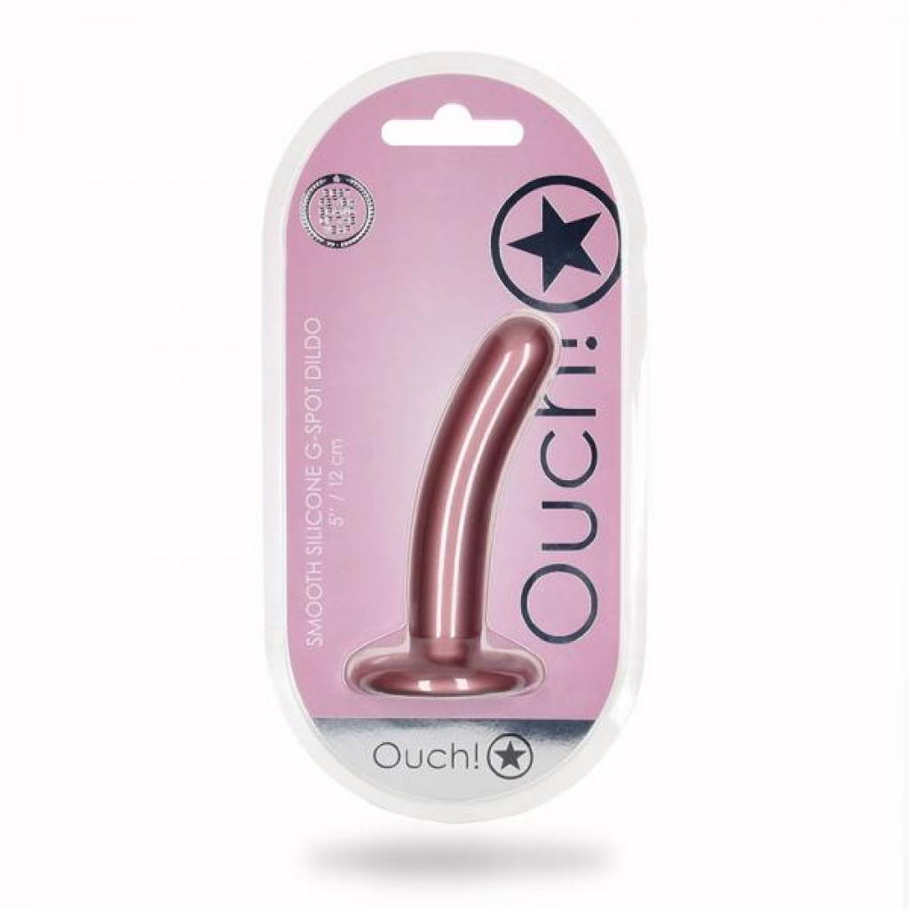 Shots Ouch! Smooth Silicone 5 In. G-spot Dildo Rose Gold - Shots America Llc