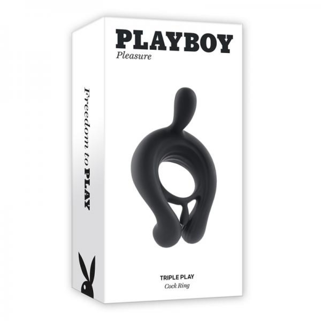 Playboy Triple Play Vibrating Cockring - Remote Controlled