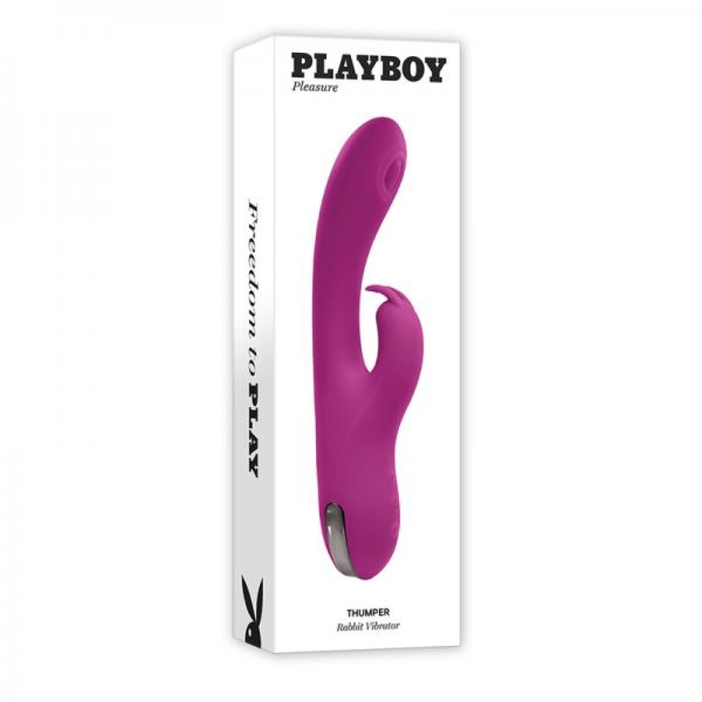 Playboy Thumper Rechargeable Tapping Silicone Dual Stimulation Vibrator Wild Star - Evolved Novelties