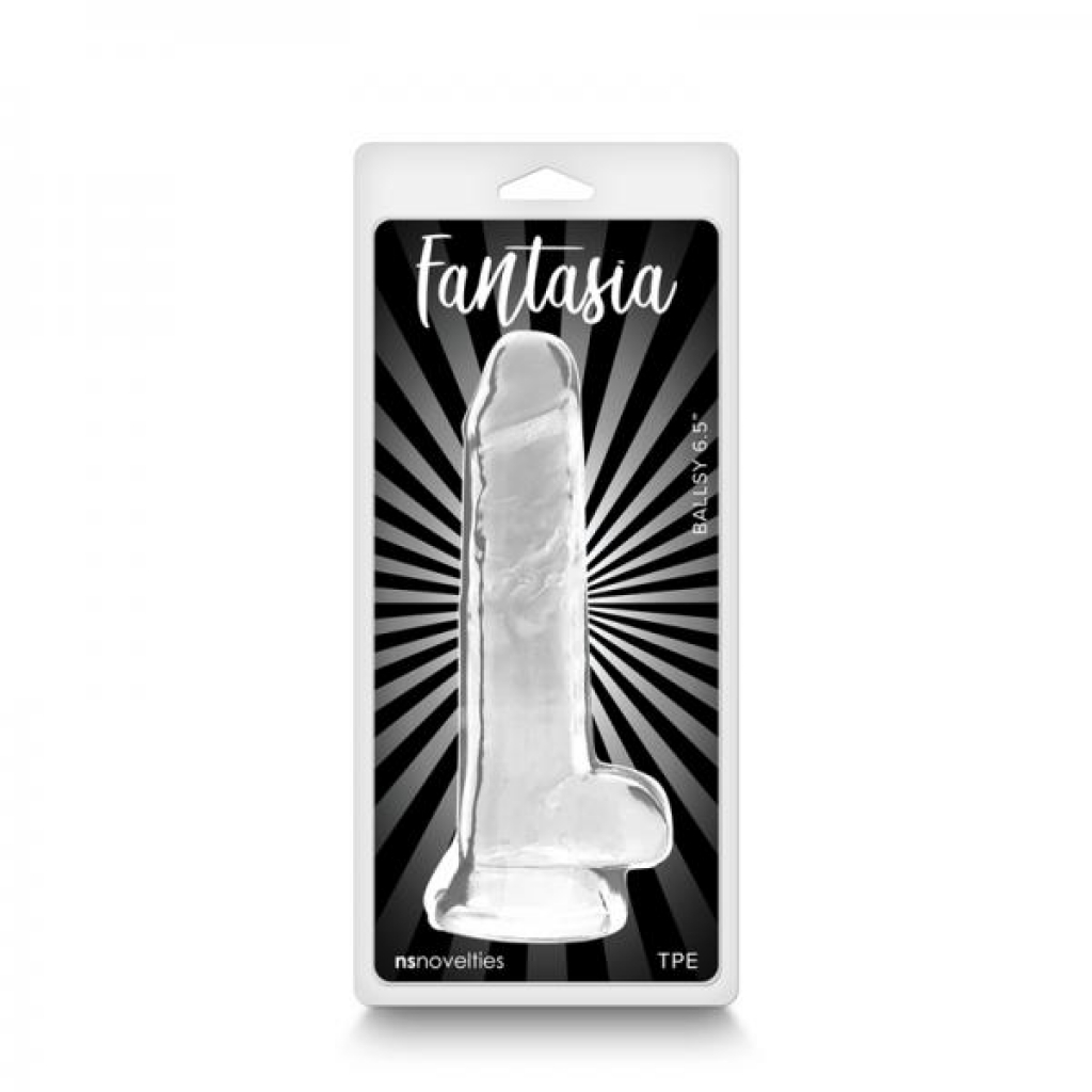 Fantasia Ballsy 6.5 In. Jelly Dildo Clear - Ns Novelties