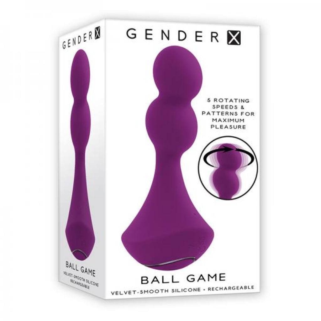 Gender X Ball Game Rechargeable Rotating Silicone Vibrator Purple - Evolved Novelties