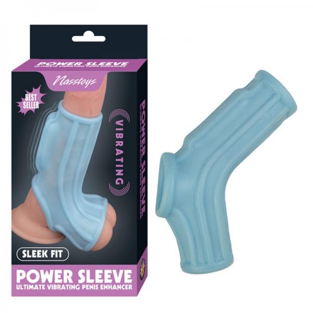 Nasstoys Power Sleeve Sleek Fit Vibrating Penis Enhancer Blue - Nasstoys