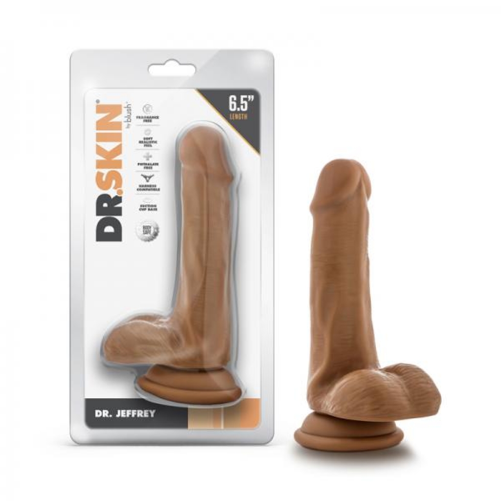 Dr. Skin Dr. Jeffrey 6.5 In. Dildo With Balls Tan - Vee International Inc.