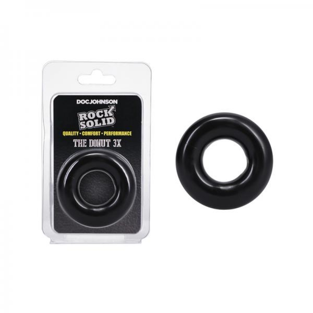 Rock Solid The Donut 3x Cock Ring - Black