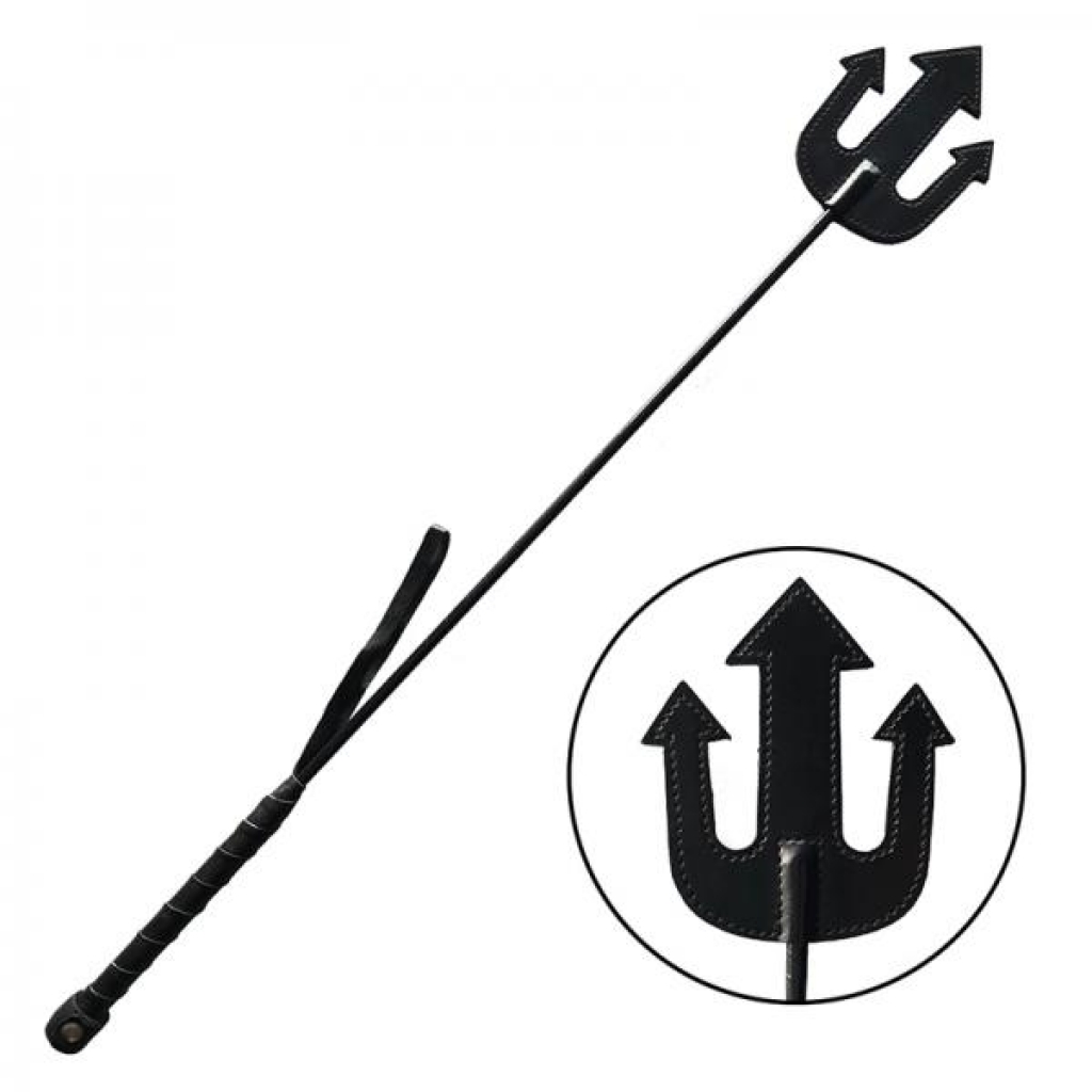 Rouge Leather Devil Riding Crop Black - Rouge Group Ltd.