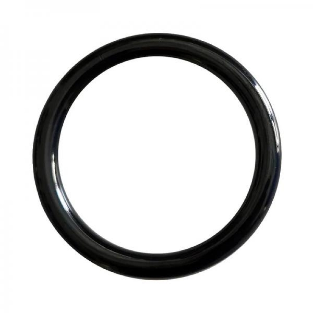 Rouge Stainless Steel Round Cock Ring 45mm - Black