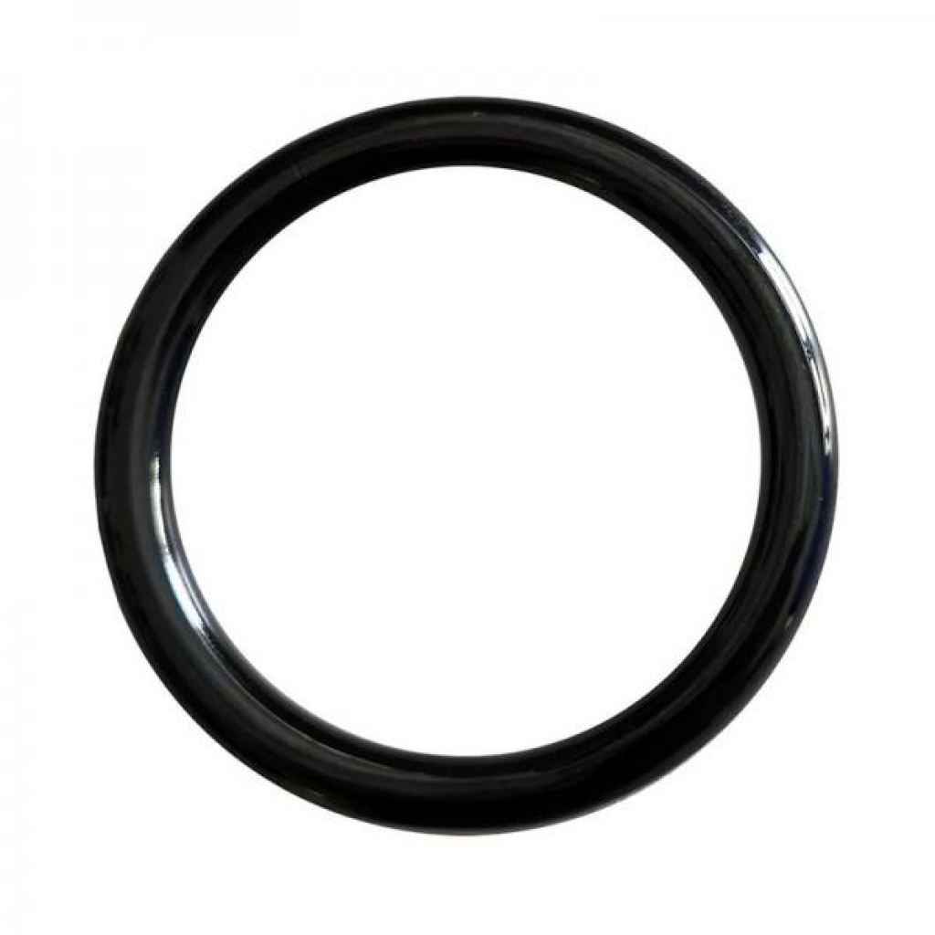 Rouge Stainless Steel Round Cock Ring 50mm Black - Rouge Group Ltd.