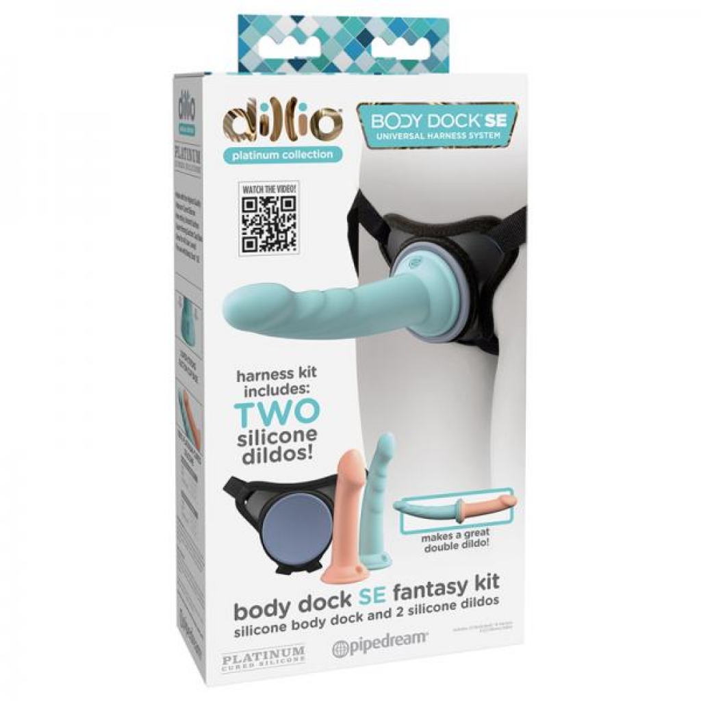 Dillio Platinum Body Dock Se Fantasy Kit With 6 & 7 In. Silicone Dildos - Pipedream Products