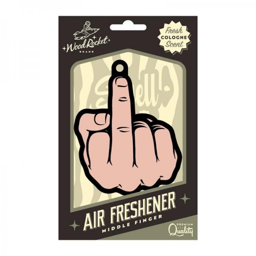 Wood Rocket Air Freshener Middle Finger Peach - Wood Rocket Llc