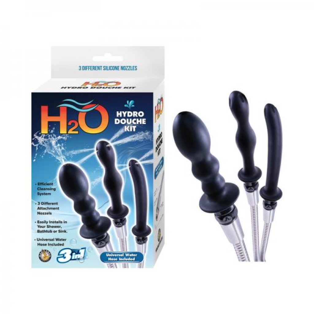 H2o Hydro Douche Kit Black - Nasstoys