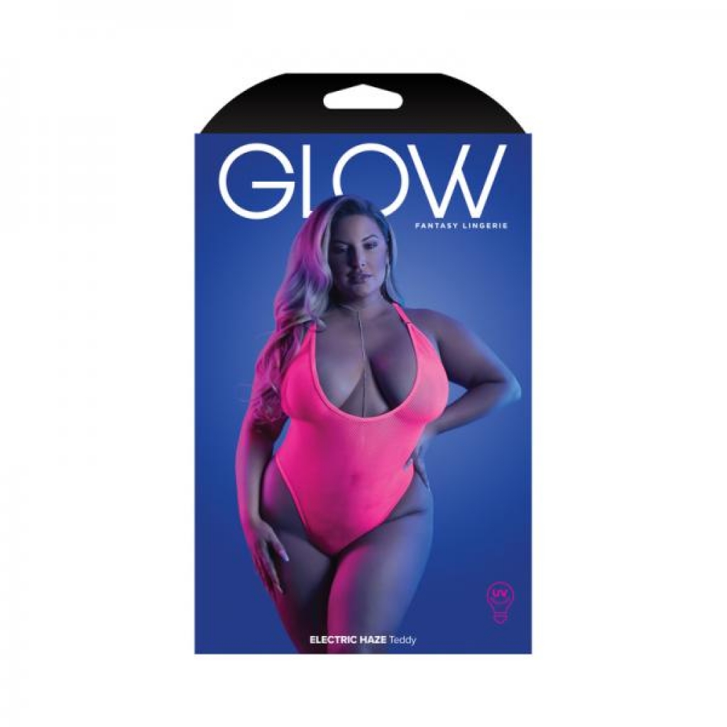 Fantasy Lingerie Glow Electric Haze Teddy - Queen Size