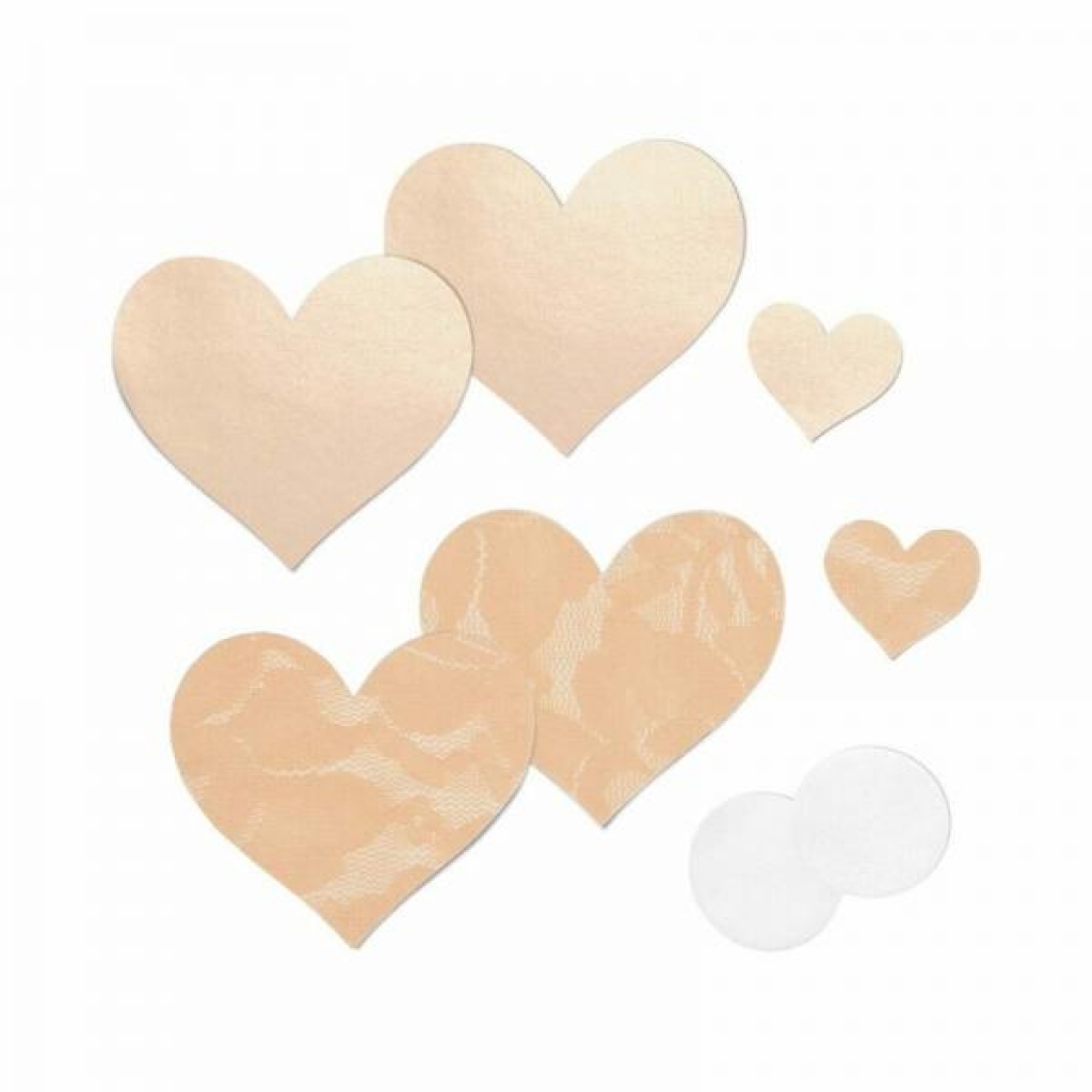 Nippies Basic Cream Hearts Pasties - Size C