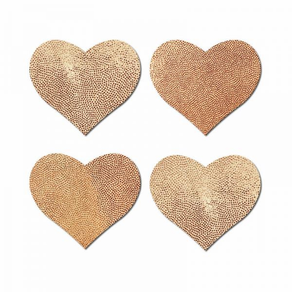 Pastease Petites Liquid Hearts Pasties - Rose Gold 2-Pack