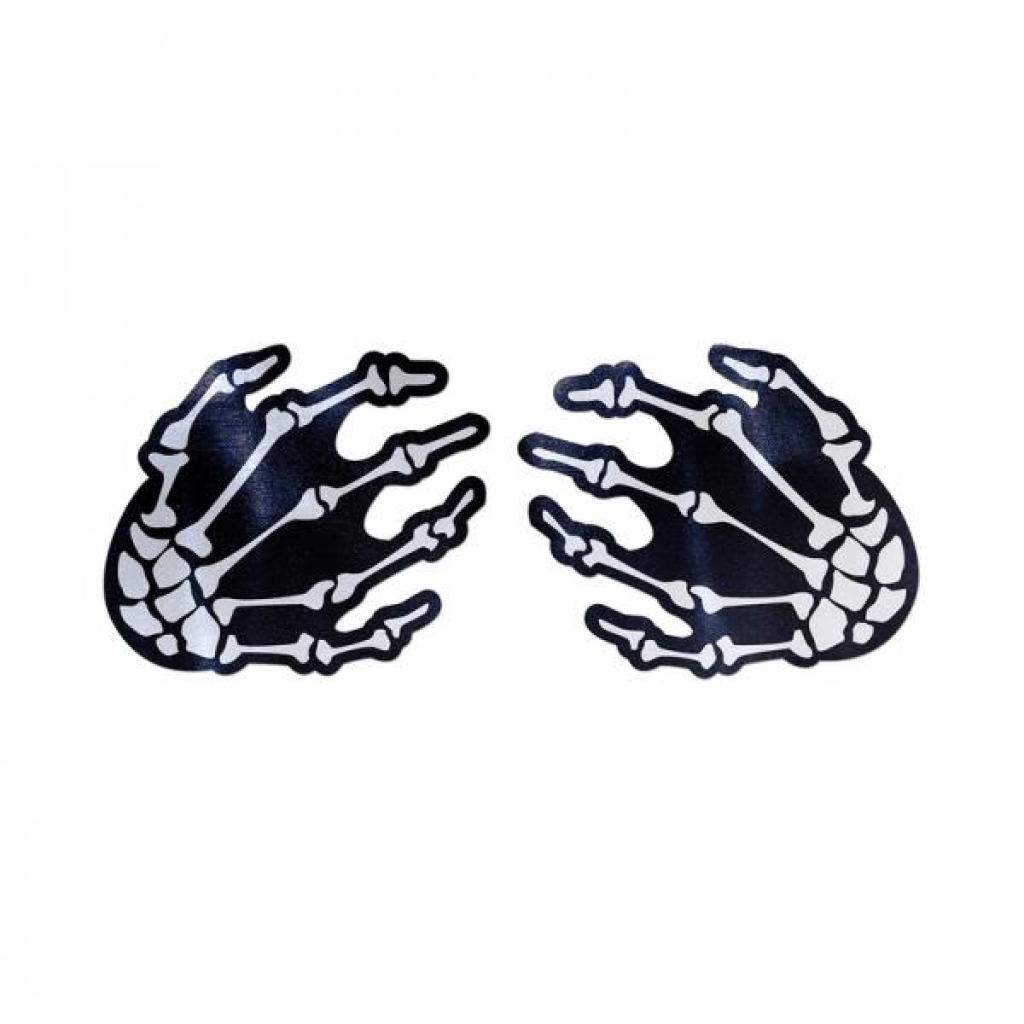 Pastease Skeleton Hands Pasties Black