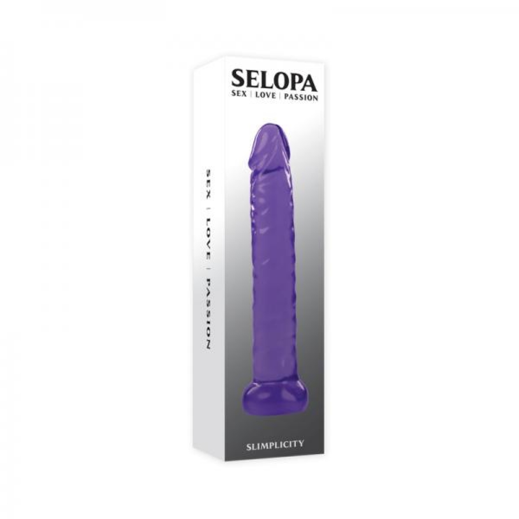 Selopa Slimplicity 6 In. Jelly Dong Purple - Evolved Novelties