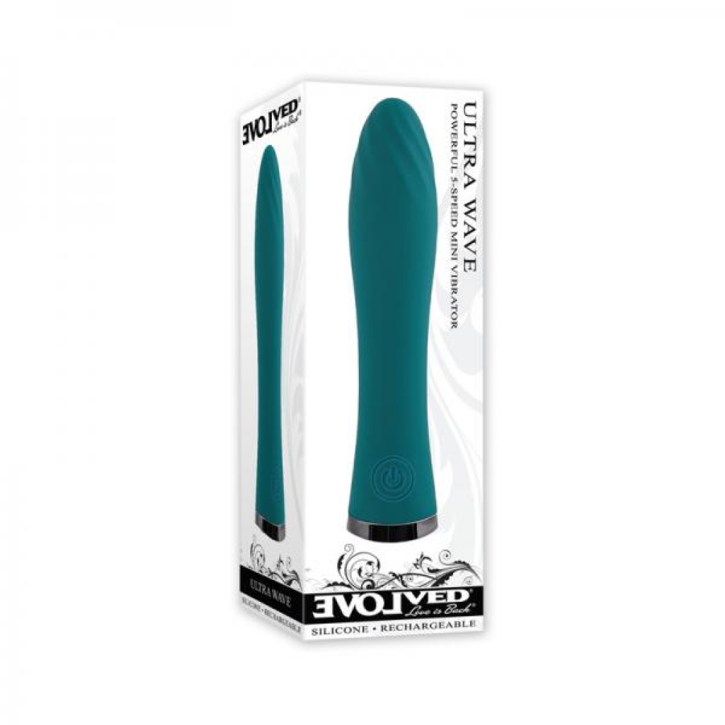 Evolved Ultra Wave Rechargeable Vibrator in Teal