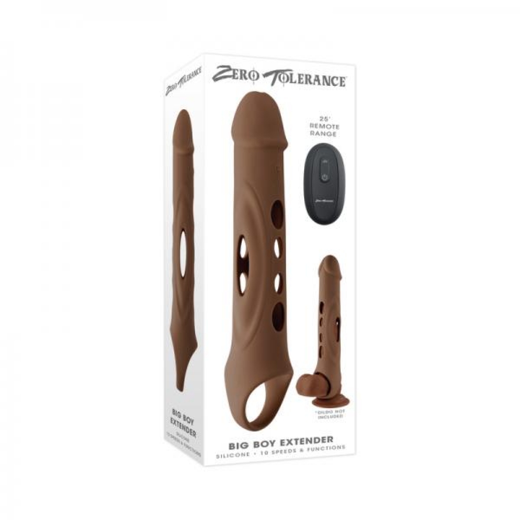 Zero Tolerance Big Boy Extender Rechargeable Extension With Remote Silicone Dark - Evolved Novelties