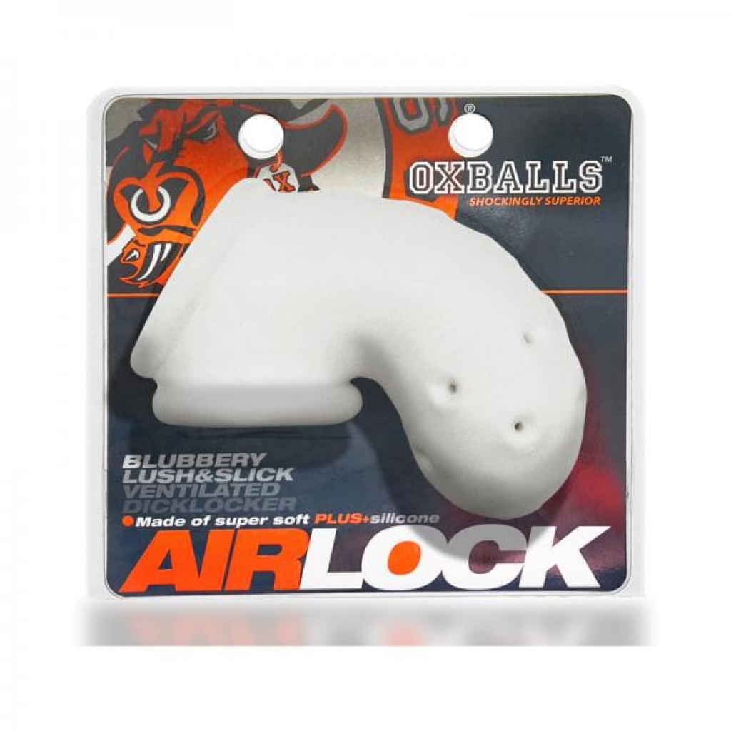 Oxballs Airlock Air-lite Vented Chastity White Ice - Blue Ox Designs, Oxballs